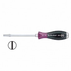 Wiha MicroFinish Slotted Screwdriver - Hex Blade with Hex Bolster - Solid Steel Cap - 6.5 mm - 29135